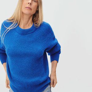 Everlane Women's Alpaca Crew Sweater in Cobalt Blue, Size XS